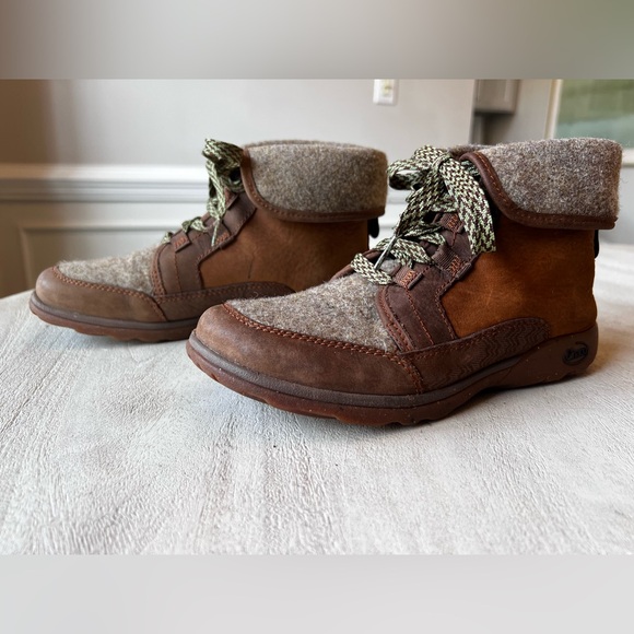 Chaco Women's Barbary Pinecone Leather Wool Hiking Boots Size 6.5‎ - Picture 6 of 13